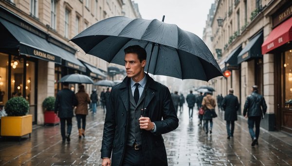 Les meilleurs parapluies pour homme : style et sécurité sous la pluie